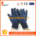 Azul PVC Dotted guantes de algodón de seguridad Dkp229